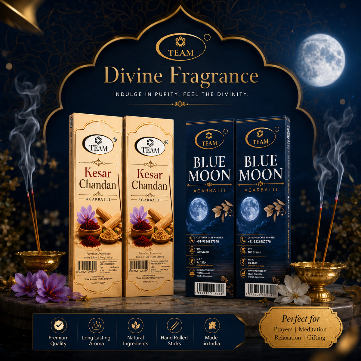 Kesar Chandan and Blue Moon Combo